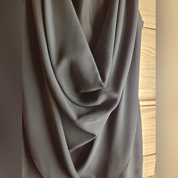 Joseph Ribkoff Black Sleeveless Cape Cowl Back Dress - Picture 7 of 13